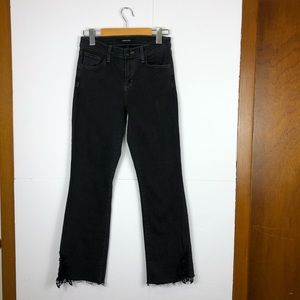 J Brand‎ Selena Mid-Rise Crop Lace Boot-Cut Jeans